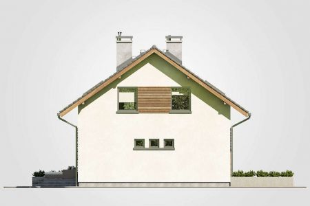 Elewacja lewa projektu Compact House IV